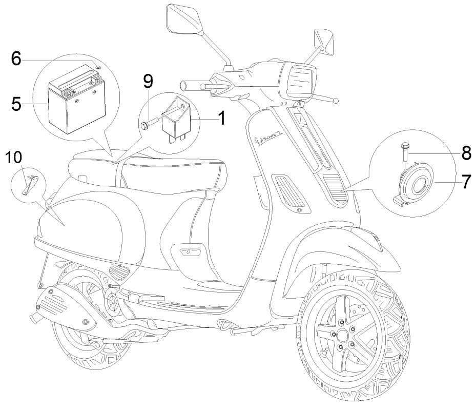 Electric parts Vespa S 25km 4-stroke 2-valve