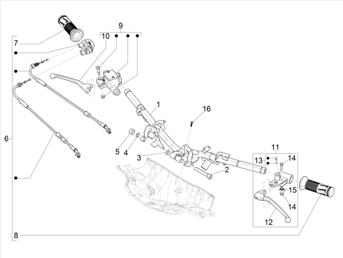 Vespa Sprint 125 4T 3V IE ABS E5 2021 (EMEA) brake pump