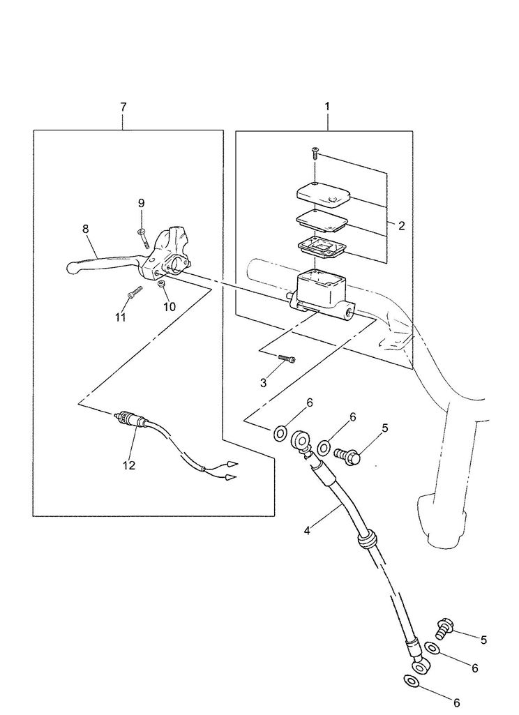 Brake pump for Yamaha Jog-R AC 2-stroke