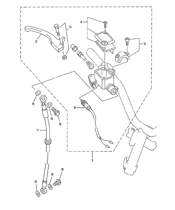 Brake pump Yamaha Neo's 2-stroke (2003 to 2008)