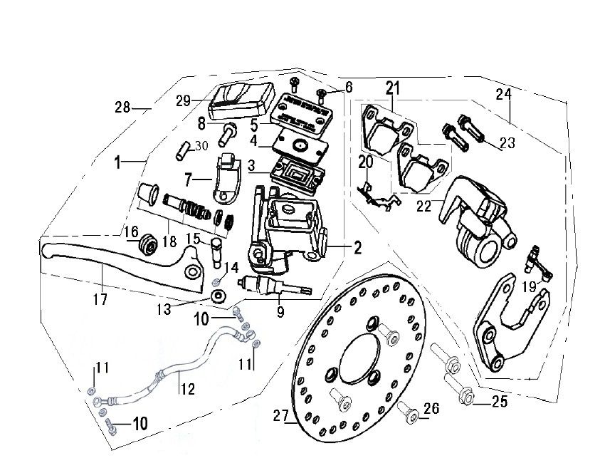 Brake disc for Generic Ideo blue 2007 2-stroke 25