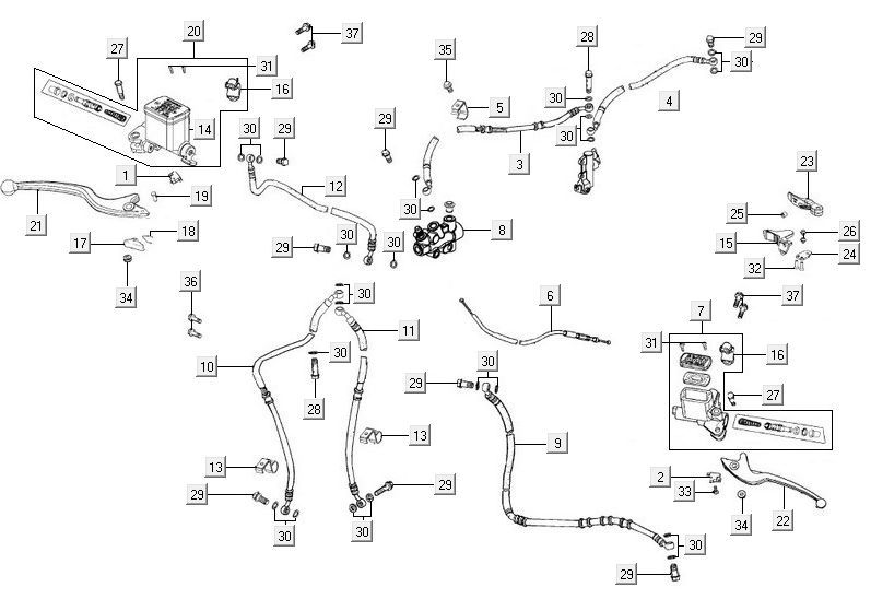 Brake system Kymco MXU 500