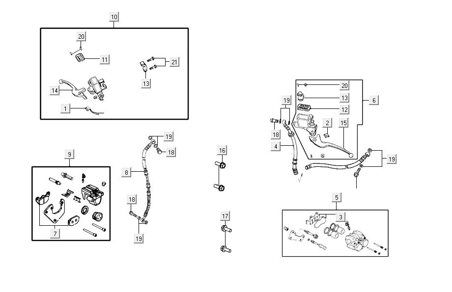 brake system AGILITY 16+ 4T 125 Matt Metallic Silver