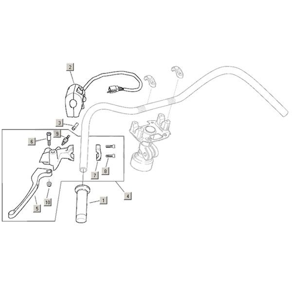 Brake system + Handels left Aprilia Mojito Custom 2t (Piaggio engine) 2004 - 2010