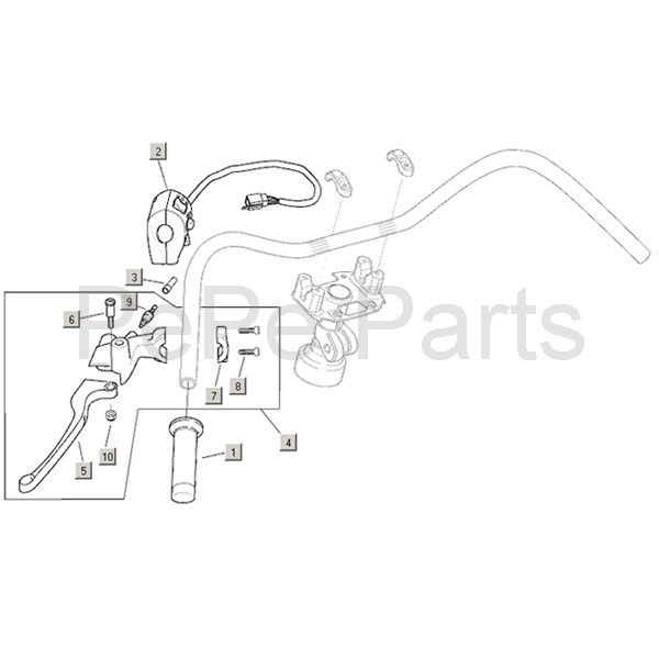 Brake system + Handels left Aprilia Habana 2t (Aprilia engine) 1999 - 2004