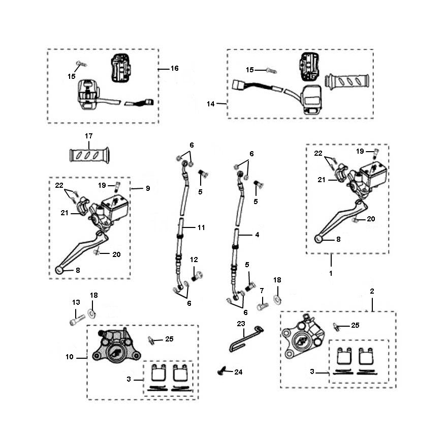 Brake system Peugeot Jet force C-tech 2-stroke