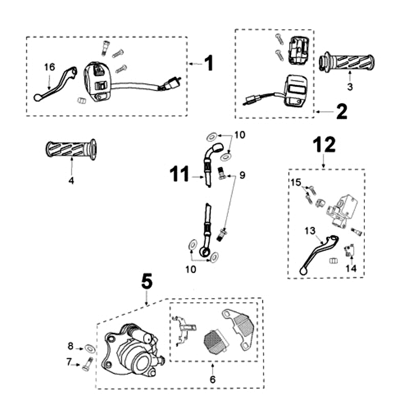 Brake system Peugeot Kisbee orange