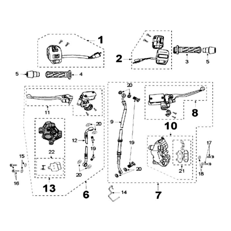 Brake system Peugeot Speedfight 3 LC black