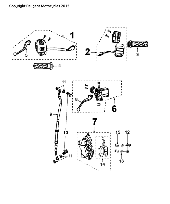 Brake system Peugeot Speedfight 4 LC black
