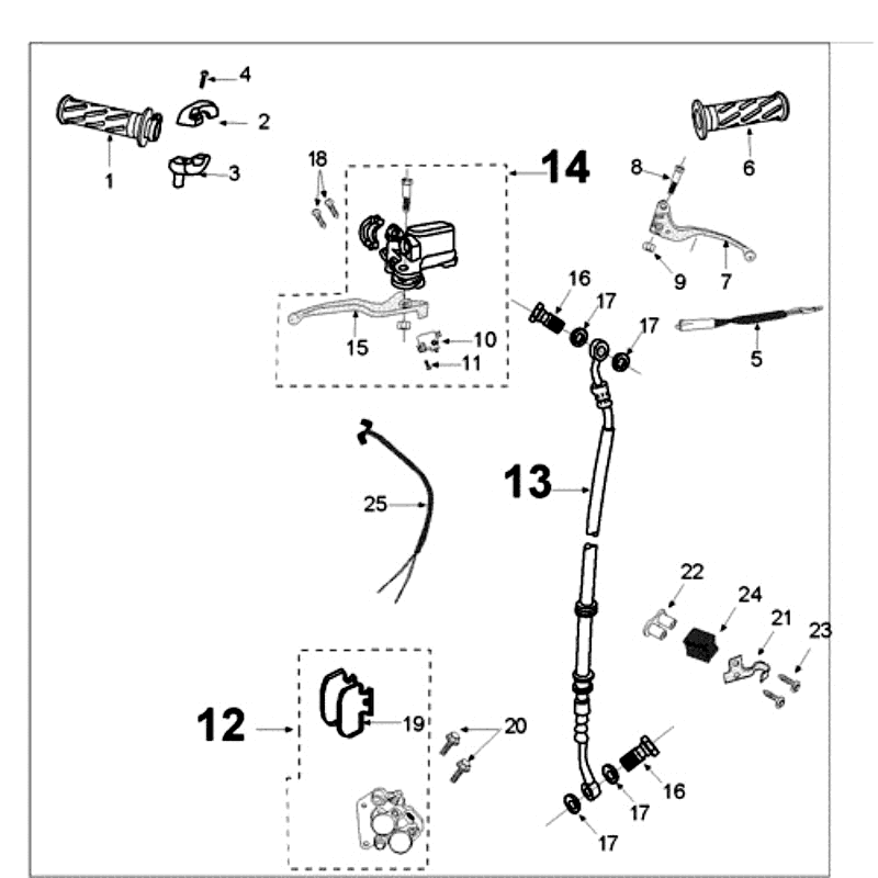 Brake system Peugeot Tweet old brown