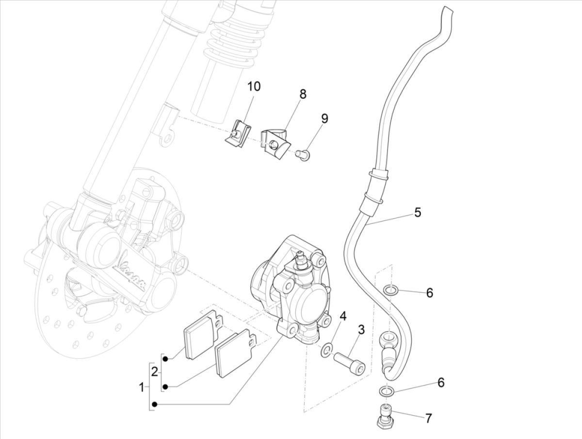Vespa Elettrica 2018-2019 Front Brake