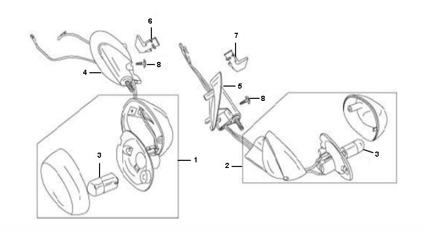Front turn signal Rover Fun 4-stroke