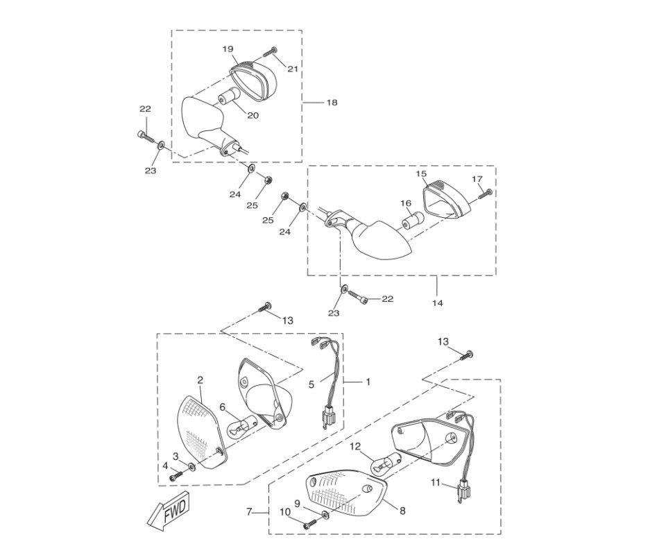 Turn signal Yamaha Aerox 2-stroke 2013