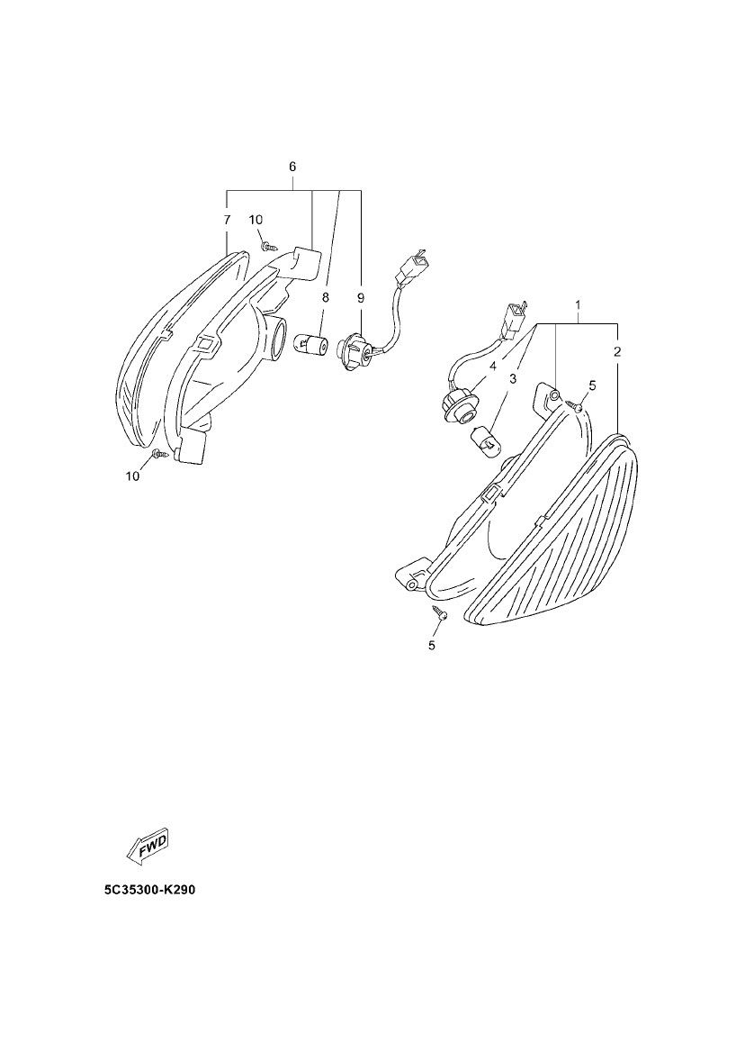 Turn signal Yamaha Neo's 4-stroke (after 2008)