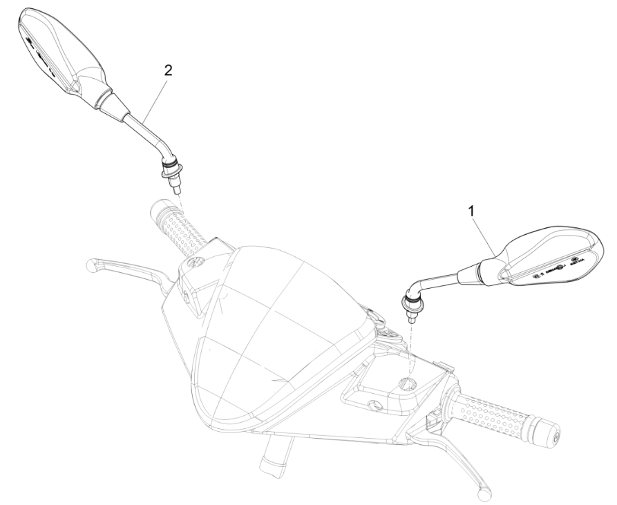 Piaggio NRG Power 50 2-stroke LC Euro 4 mirrors