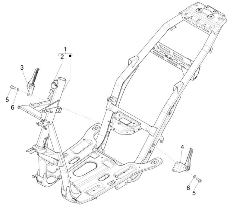 Piaggio NRG Power 50 2-stroke LC Euro 4 frame