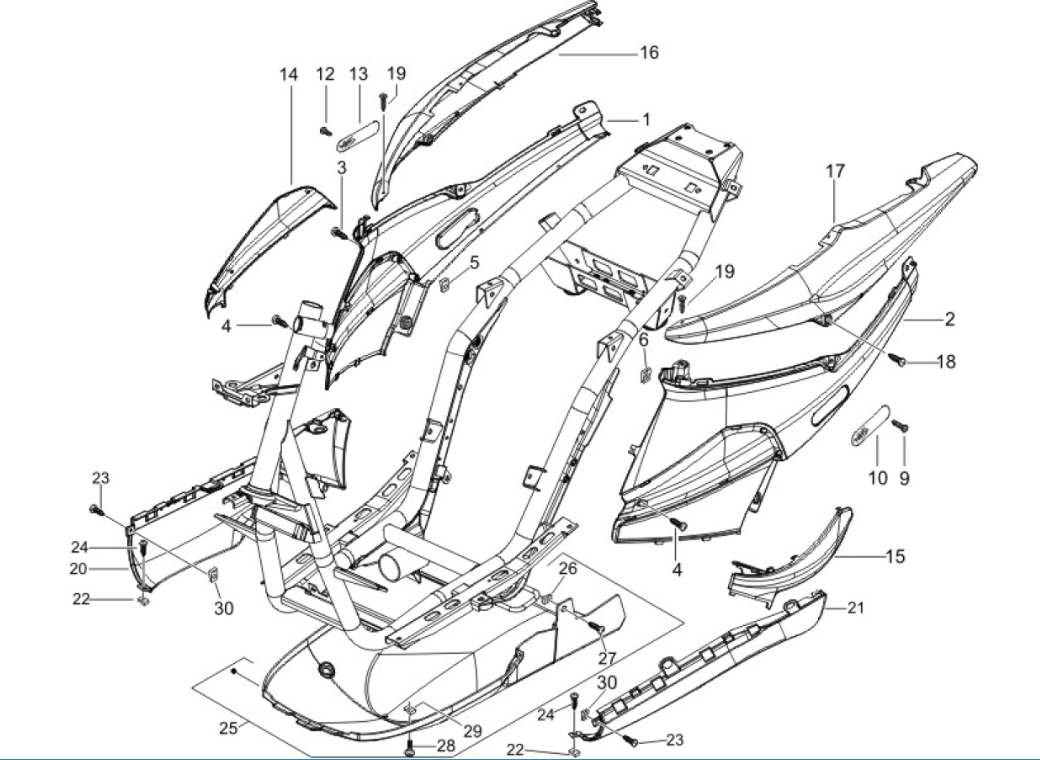 Motorcycle screens - spoiler Piaggio NRG Power 50 2-stroke LC Euro 4