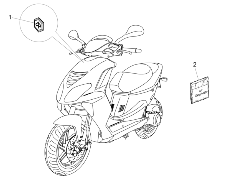 Emblems - Decals - Logo Piaggio NRG Power 50 2-stroke LC Euro 4