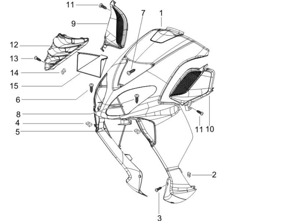 Piaggio NRG Power 50 2-stroke LC Euro 4 front cover