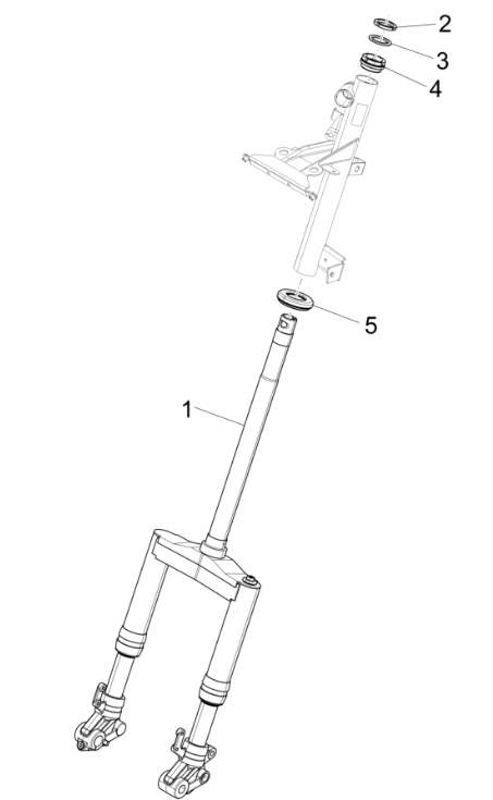 Front fork - Piaggio NRG Power 50 2-stroke LC Euro 4 headset