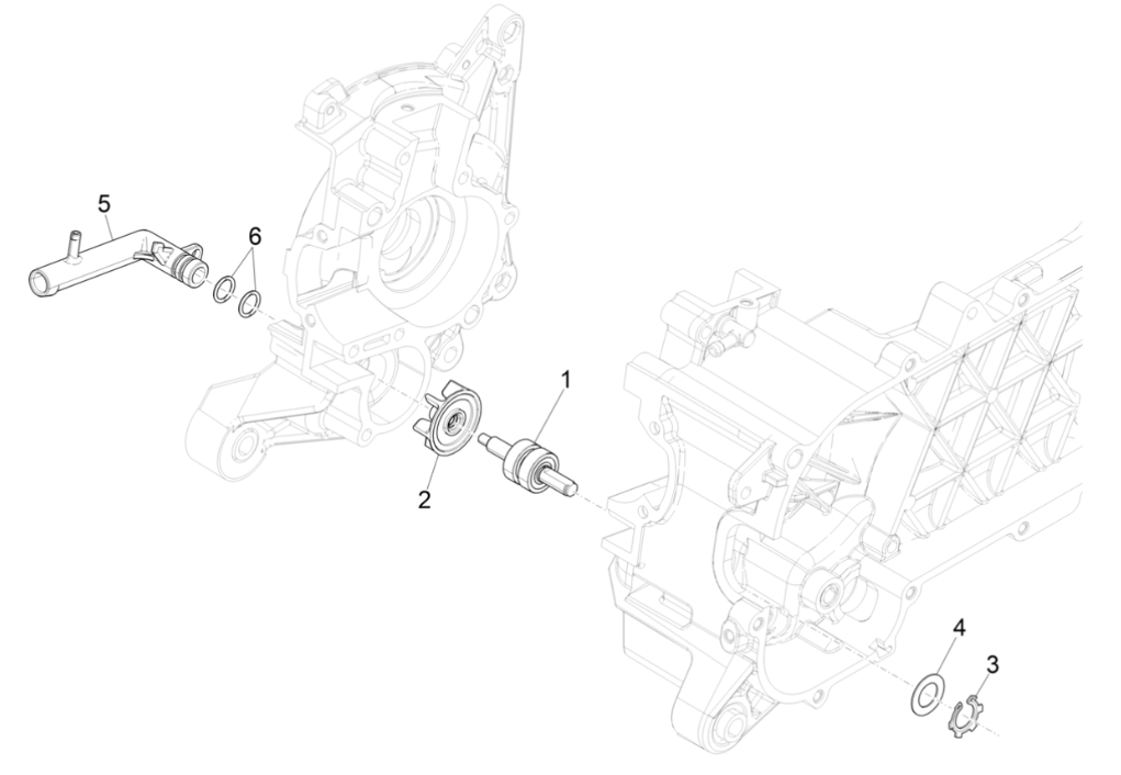 Piaggio NRG Power 50 2-stroke LC Euro 4 water pump