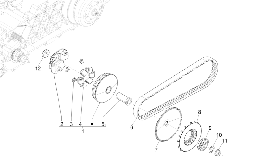 Variator Piaggio NRG Power LC Euro 4