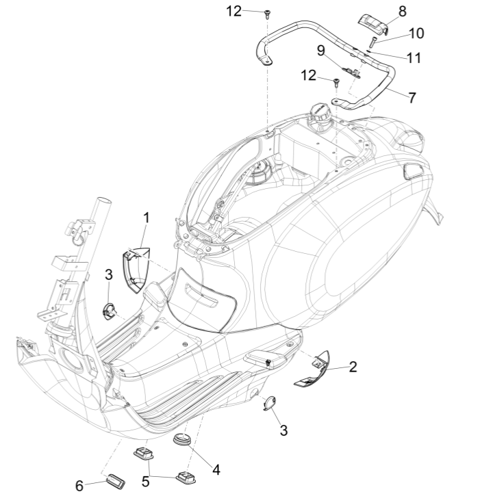Motorcycle screens - Spoiler Vespa Sprint 150 3V IE ABS Euro 3 2015