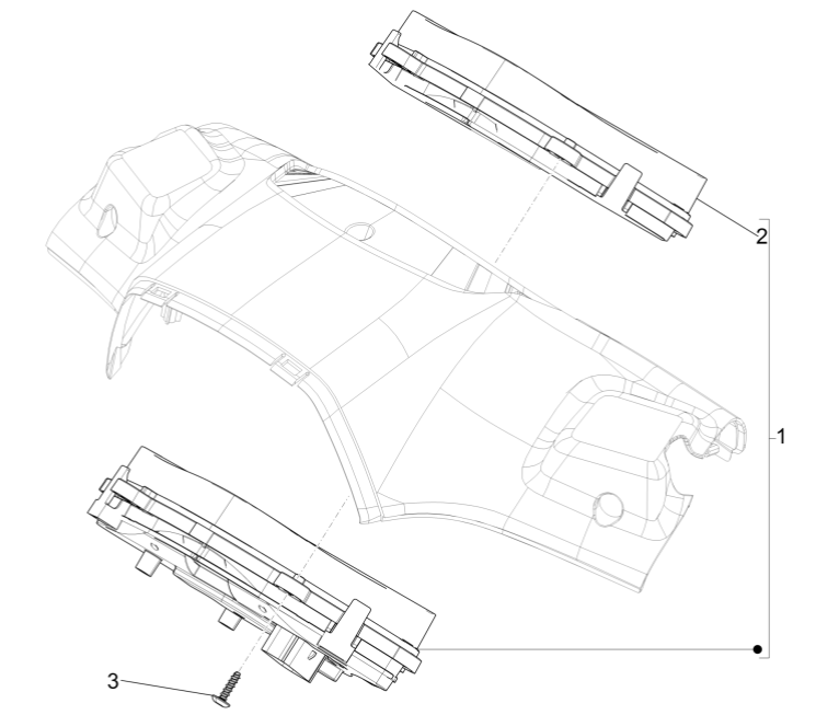 Speedometer - Cockpit Vespa Sprint 150 3V IE ABS Euro 3 2015