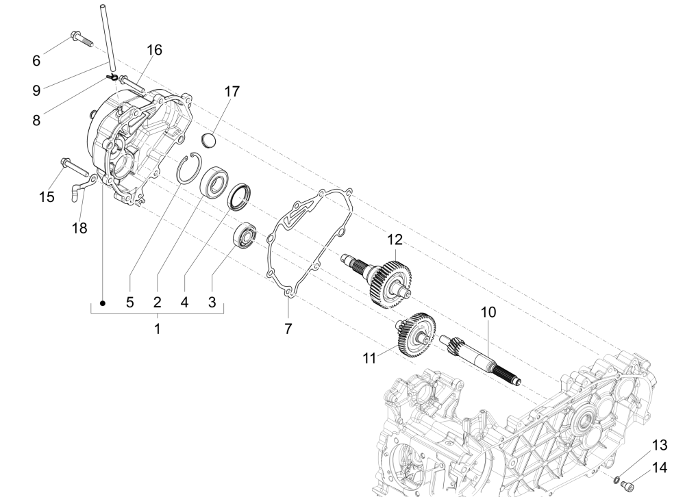 Gear - Transmission Vespa Sprint 150 3V IE ABS Euro 3 2015