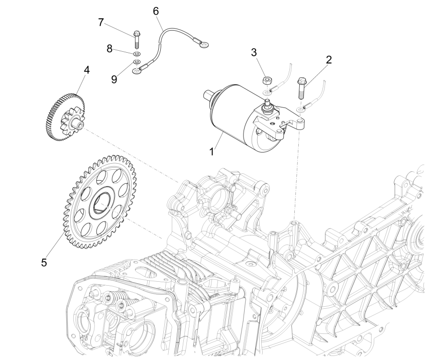 Starter Motor - Starter Gear Vespa Sprint 150 3V IE ABS Euro 3 2015
