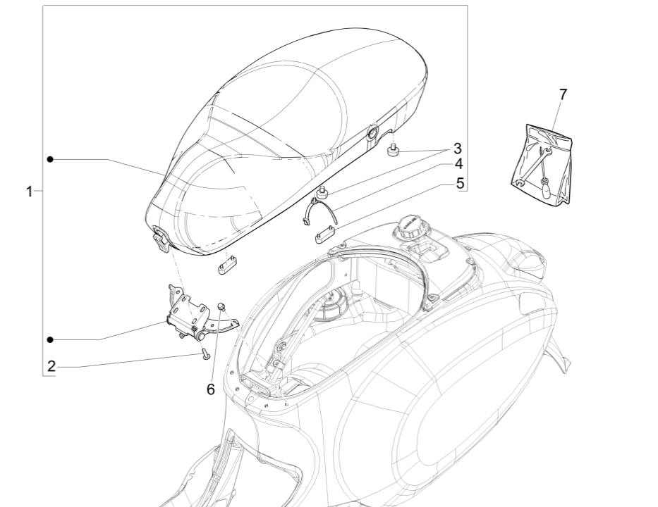 Vespa Sprint 150 3V IE ABS Seat Euro 3 2015