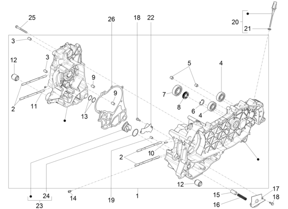 Carter Vespa GTS 300 Super HPE 4V IE ABS Euro 5 2020-2022