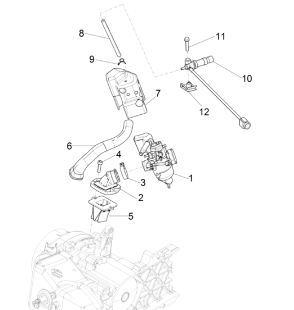 Piaggio Typhoon 50 2-stroke Euro 4 carburetor 2018-2020
