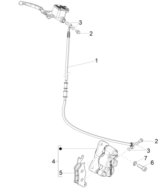 Brake brake caliper - Brake pads - Piaggio Typhoon 50 2-stroke Euro 4 2018-2020