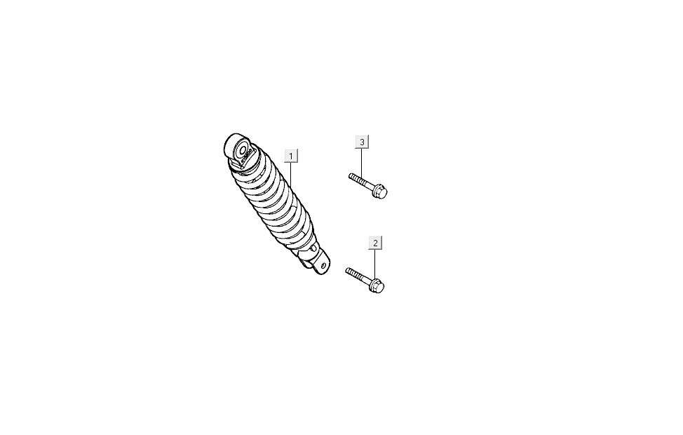 Rear shock absorber Kymco B&W LC 2-stroke silver