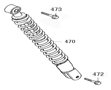 Shock absorber AGM Star50 white