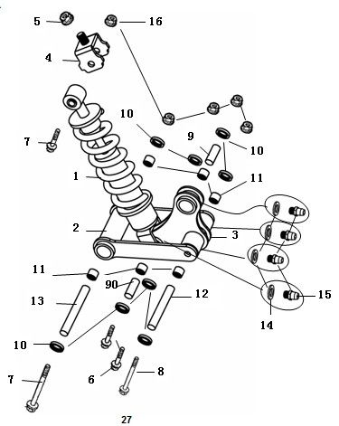 Shock absorber AGM Strada