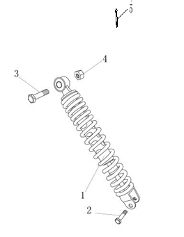 Shock absorber China Ape50 white