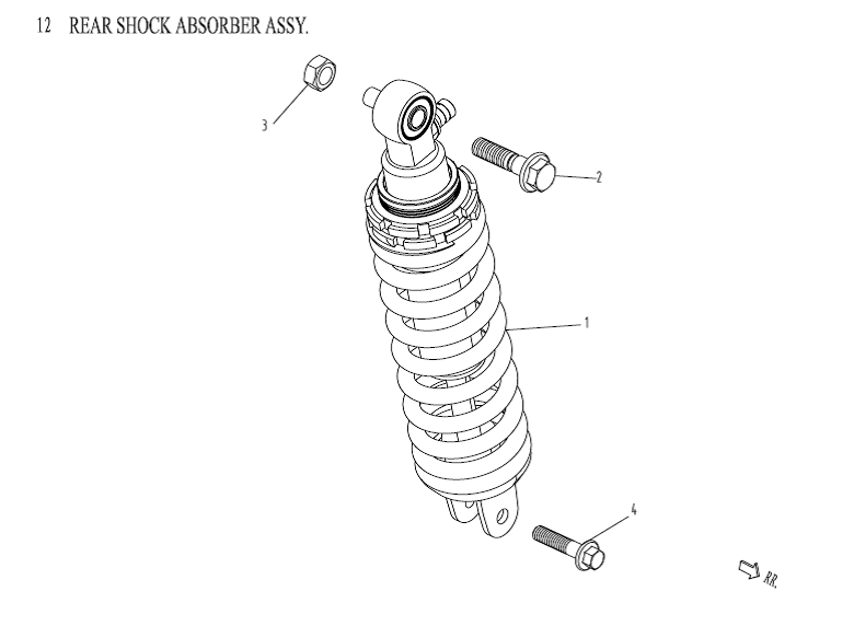 Shock absorber China Venom white