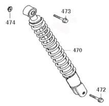 Shock absorber China Zip 50 4T AC red