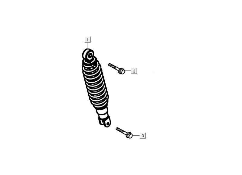 Shock absorber Kymco Carry 50i 4T AC Euro 4 glossy black