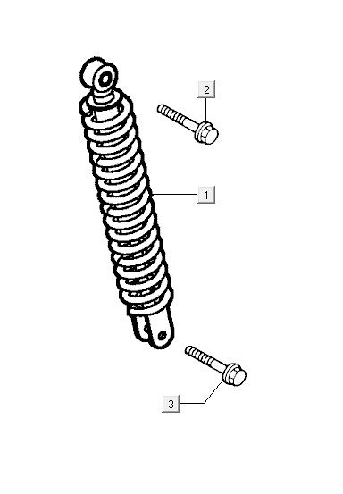Shock absorber Kymco Yup 2t ac red