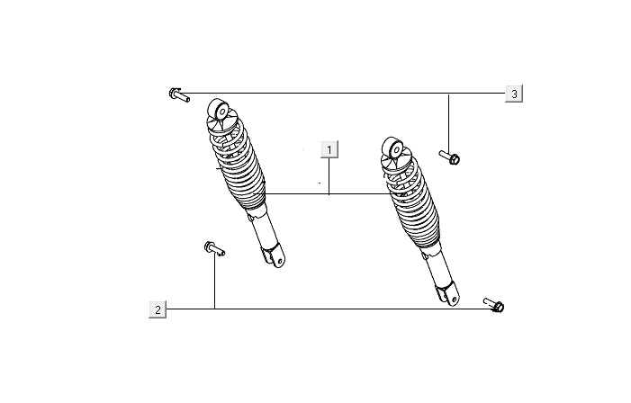 Shock absorbers Kymco People S 50i E4 Blue