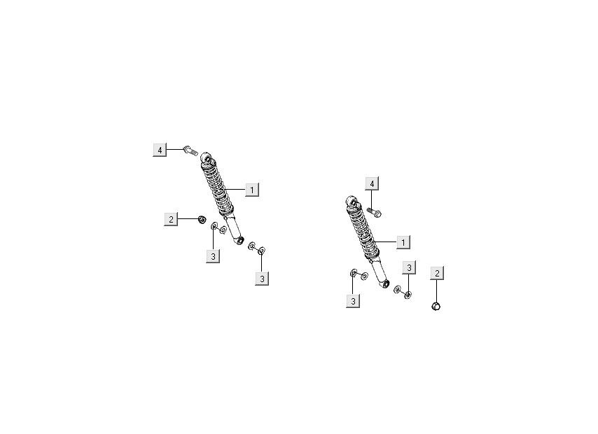 Rear shock absorbers Kymco Nexxon 4-stroke dark grey