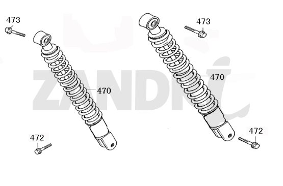 Shock absorbers Santini Capri silver