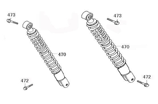 Shock absorbers AGM VX50s bronze