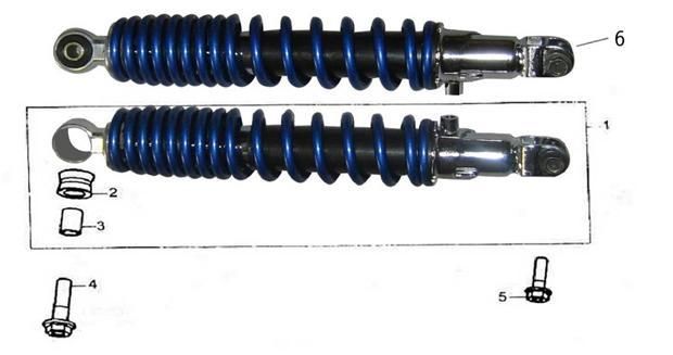 Shock absorbers China LX anthracite