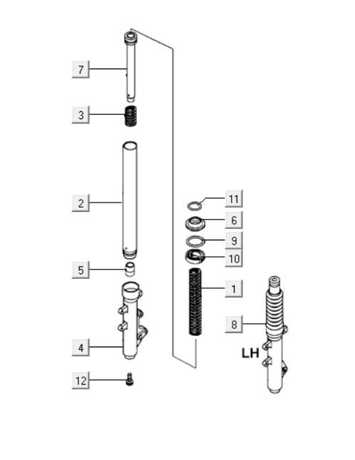 Front shock absorbers Kymco Downtown 125i