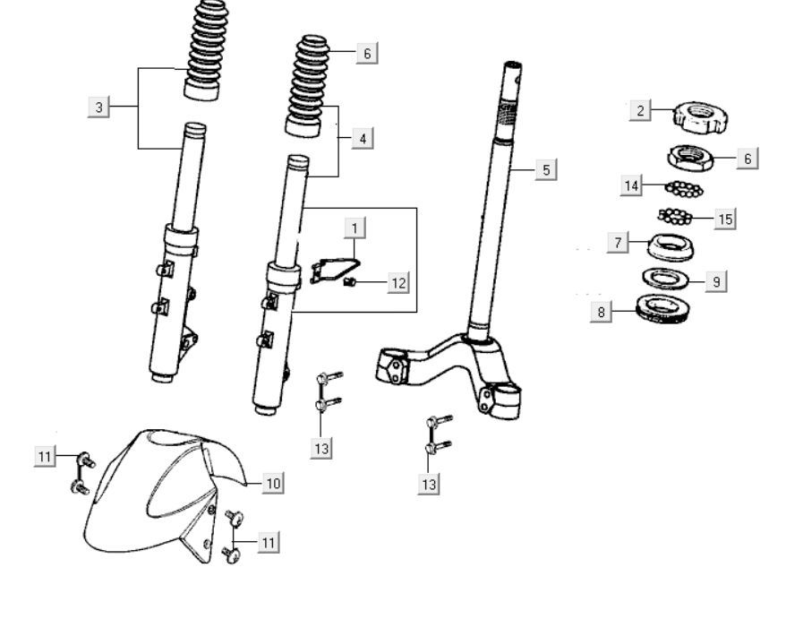 Front shock absorbers Kymco Grand Dink 250cc