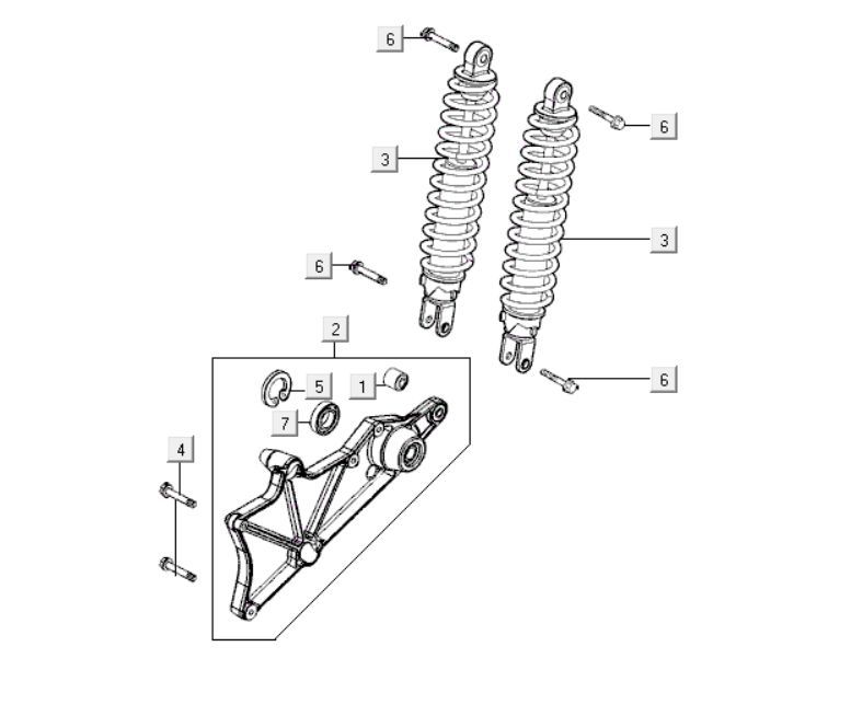 Rear shock absorber Kymco People S 300i
